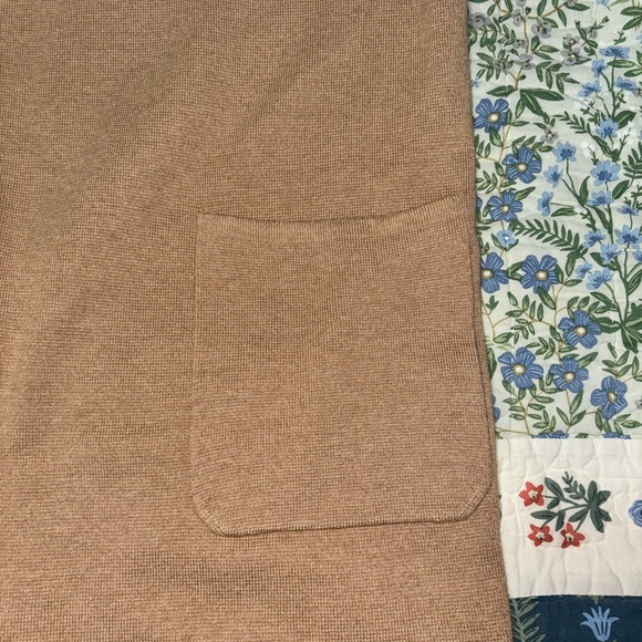 J. Crew Tan Juliette Collarless Women's Cardigan Sweater - Picture 8 of 12